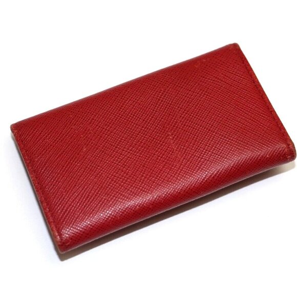 Prada Saffiano Leather Red Key Holder Wallet - Picture 3 of 15